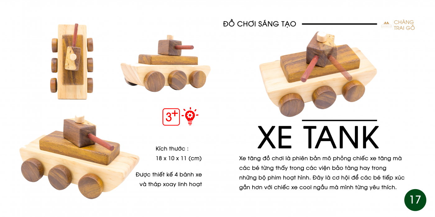 xe tăng gỗ đồ chơi