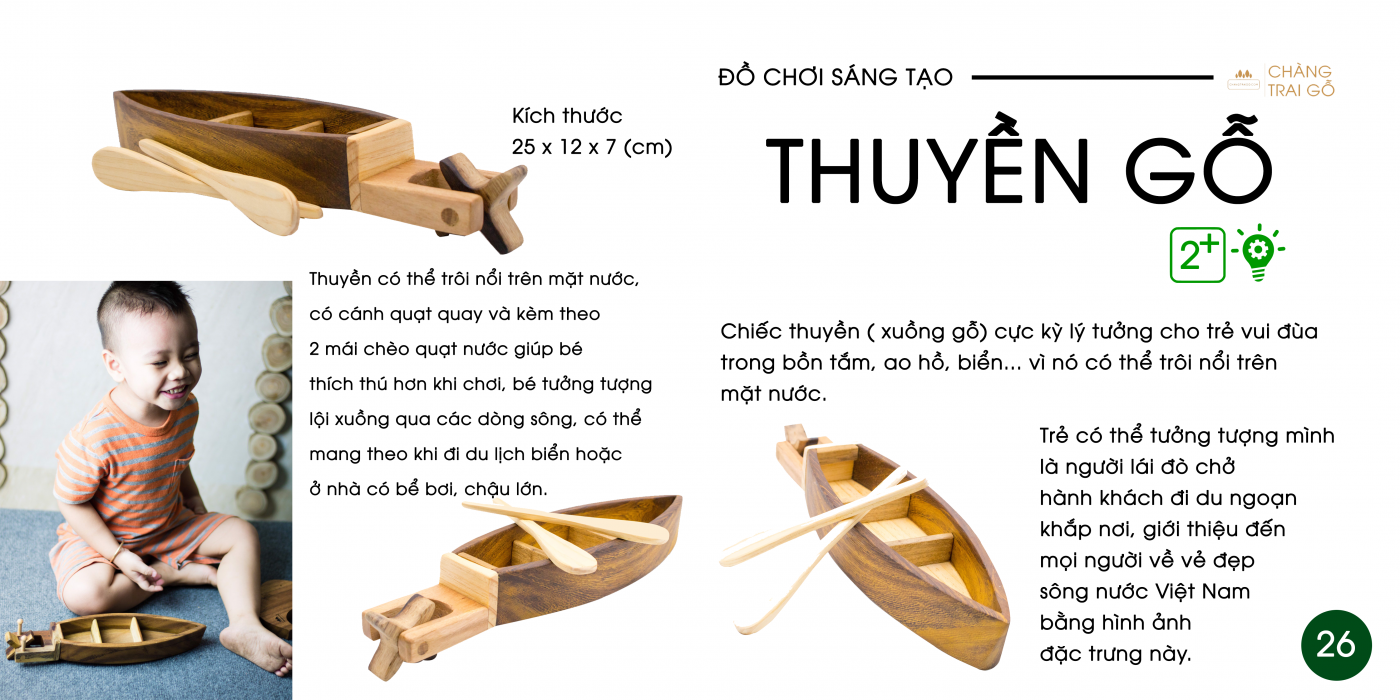 Thuyền Gỗ Đồ Chơi