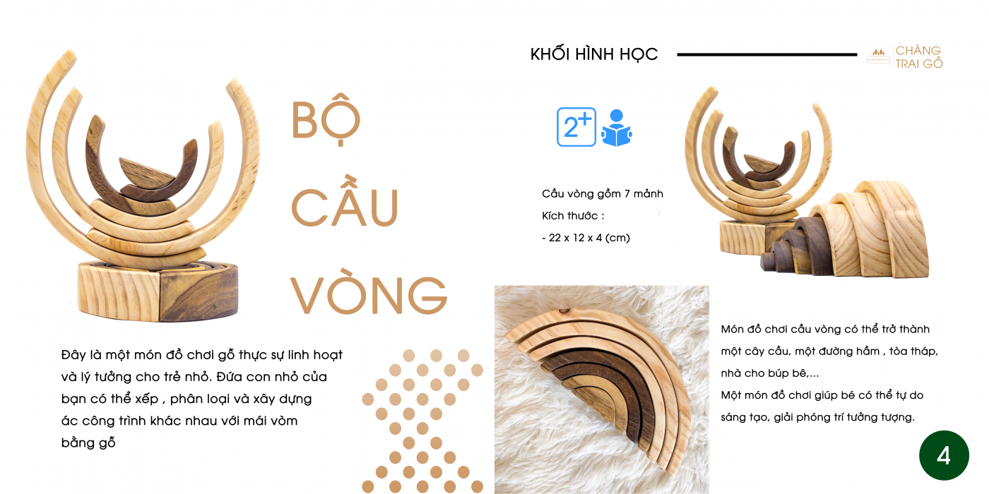 Bộ Cầu Vồng Giáo Dục Montessori