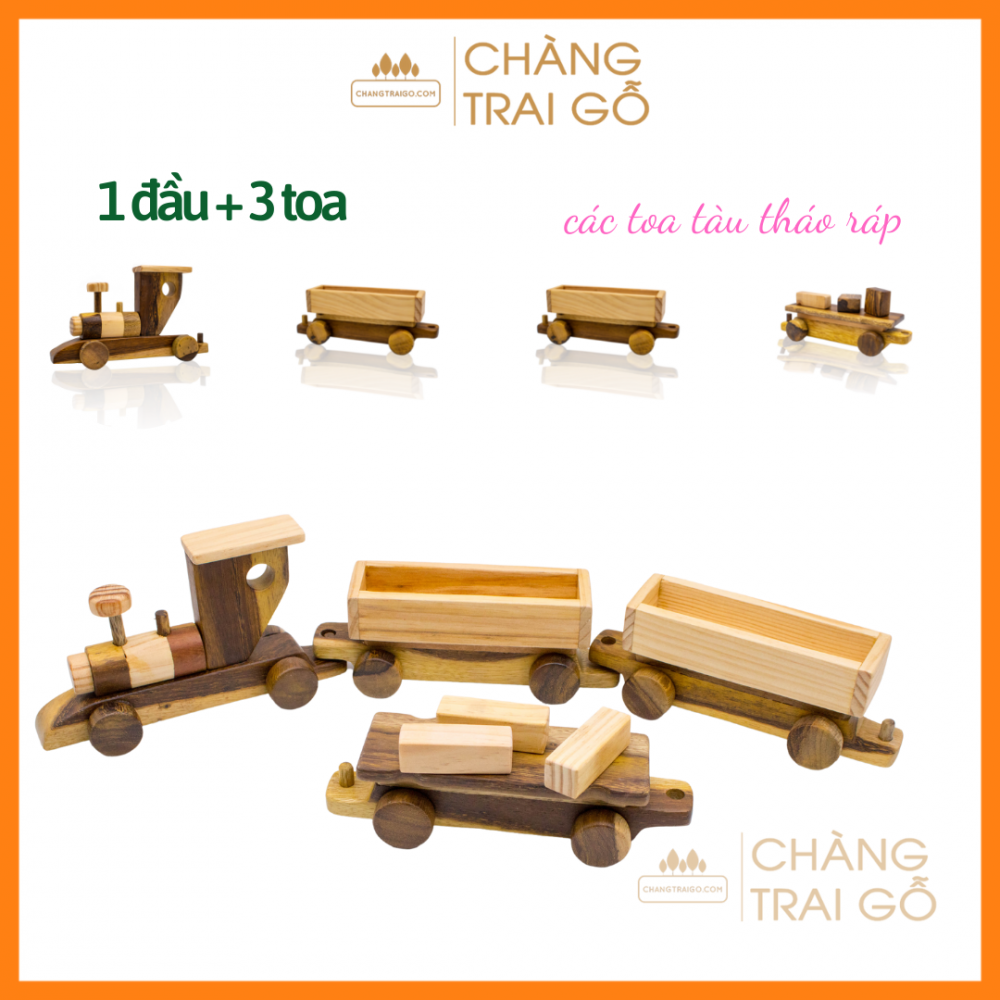 Tàu hỏa gỗ đồ chơi