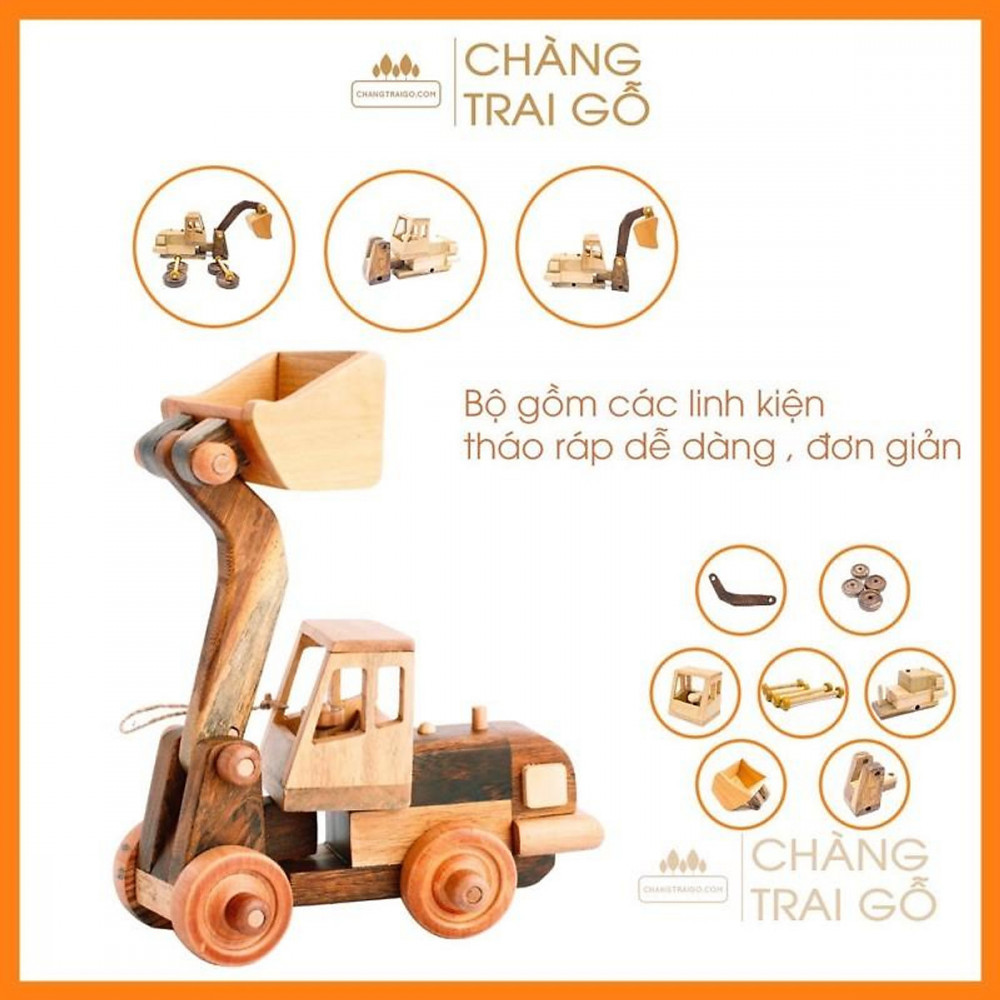 Xe xúc lật lắp ráp đồ chơi trí tuệ