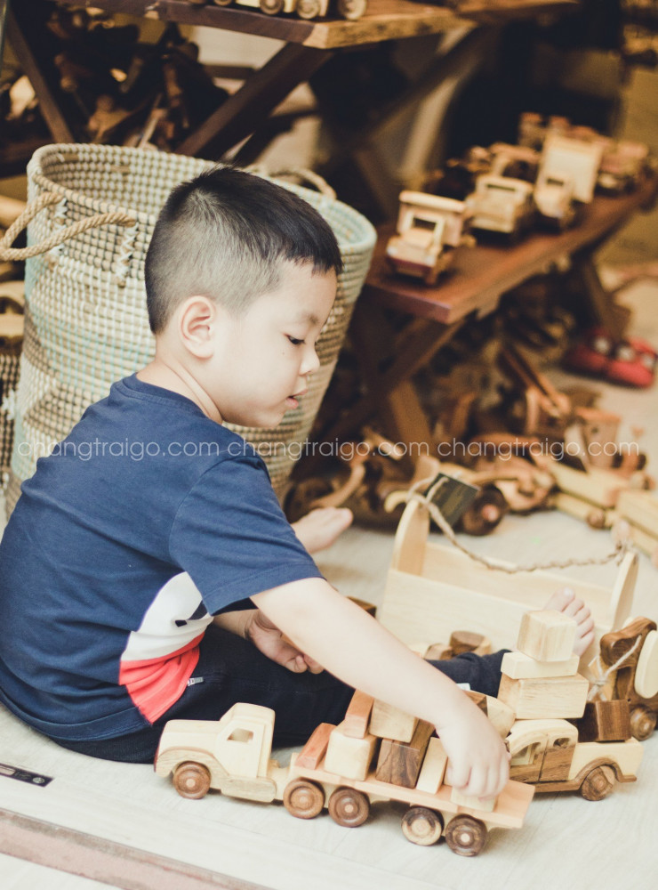 Bộ ghép hình bằng gỗ sáng tạo, an toàn cho trẻ